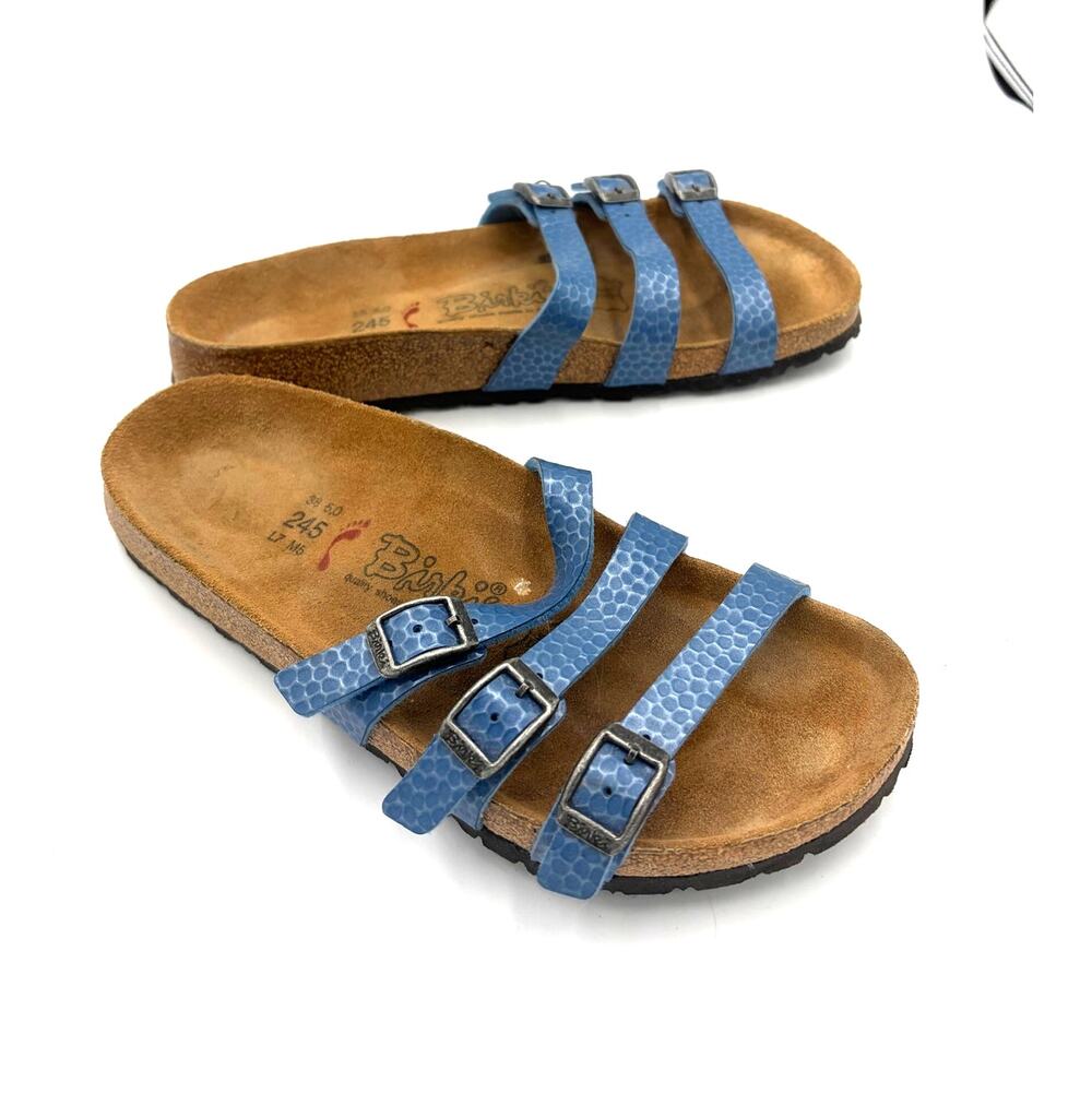 Birki's by Birkenstock triple buckle Sandals Blue 38